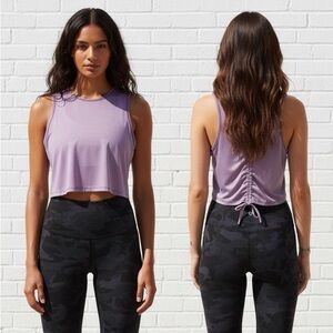 Lavender Sleeveless Crop Top